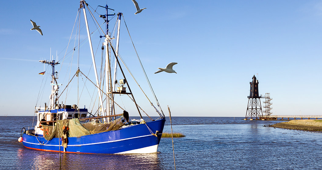 Krabbenkutter auf der Nordsee