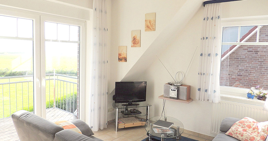 Ferienwohnung 2 Wohnbereich mit Ausblick